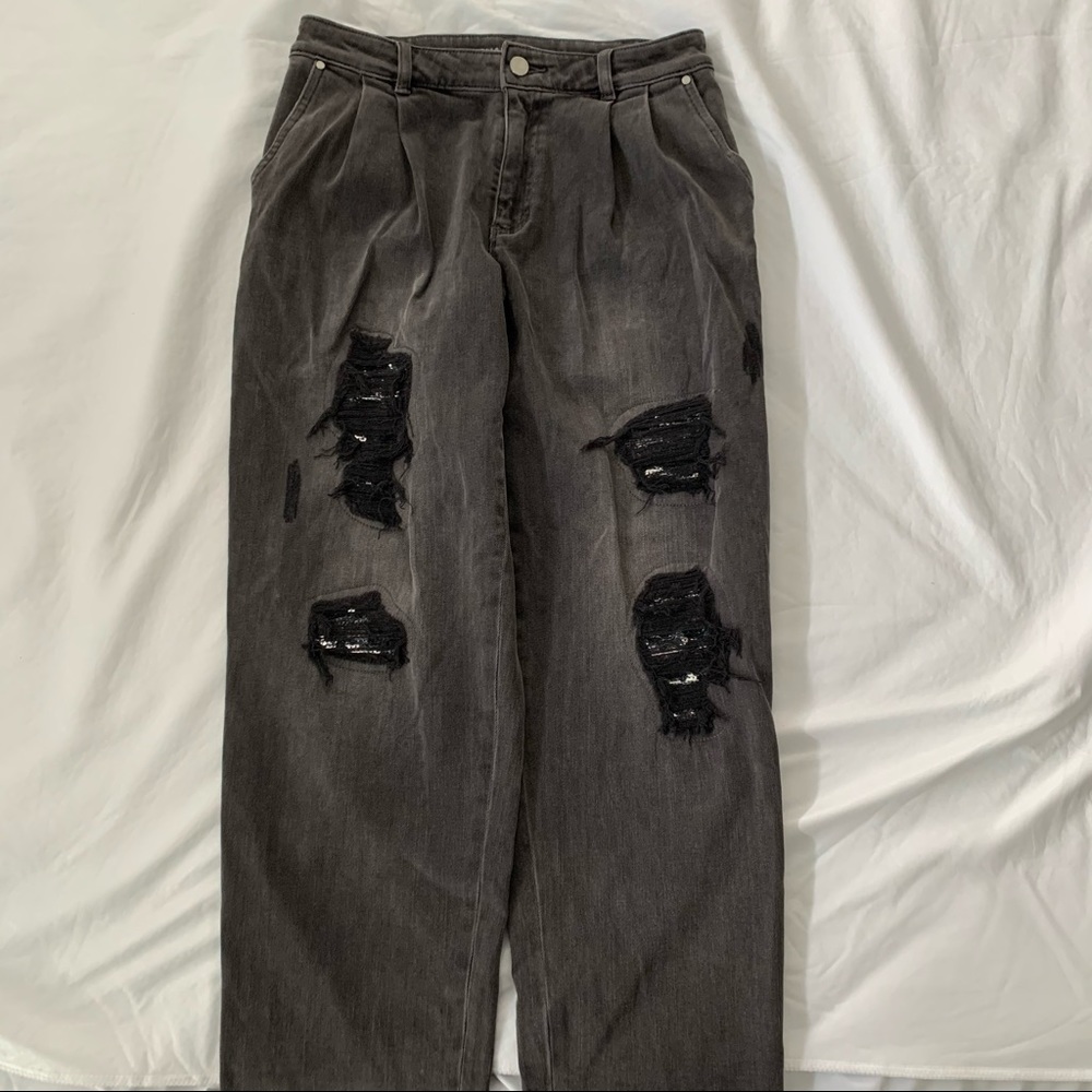 Michael Kors Distressed Sequenced Carrot Jeans - Picture 6 of 11